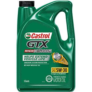 Castrol GTX High Mileage Synthetic Blend 5W-30 Motor Oil
