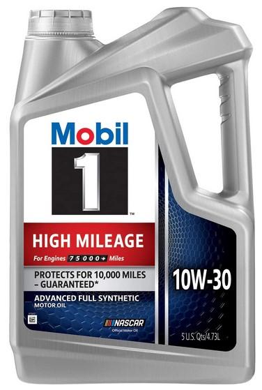 Mobil 1 High Mileage 10W-30 Motor Oil