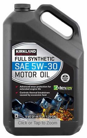 Kirkland Signature 5W30 Full Synthetic 