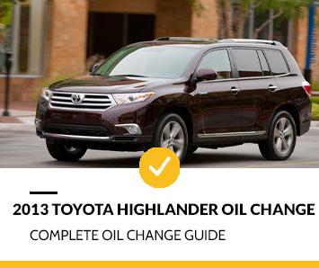 Oil For Toyota Highlander 2013