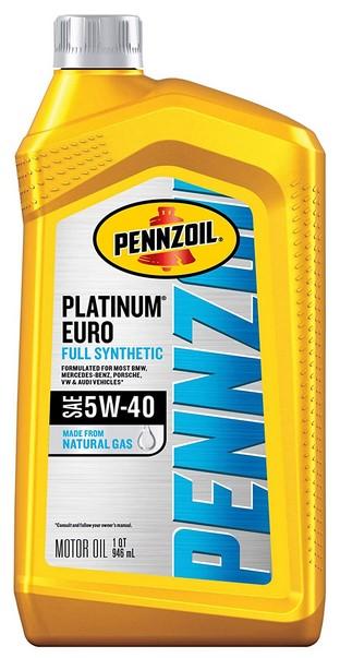 Pennzoil Platinum Euro Full Synthetic 5W-40 Motor Oil