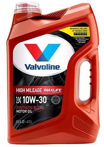 Valvoline High Mileage with MaxLife Technology SAE 10W-30 Synthetic Blend Motor Oil